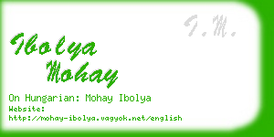 ibolya mohay business card